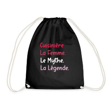 cuisinière - Sac de sport léger - noir - Devant