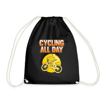 Faire du vélo toute la journée - Sac de sport léger - noir - Devant