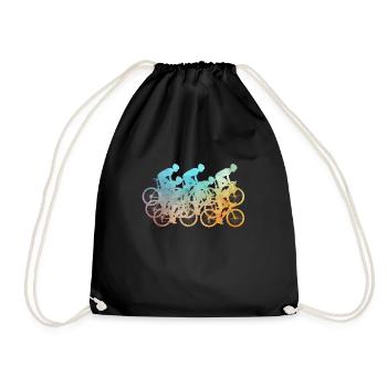 Cyclists, cyclists - Drawstring Bag - black - Front