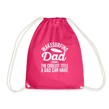 Wakesurfing Papa Wakeboard Wakeboarding Wakesurf - Sac de sport léger - fuchsia - Devant