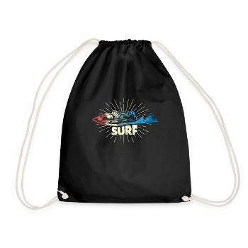 Wakesurf Bateau Wave Wakesurf Activité estivale - Sac de sport léger - noir - Devant