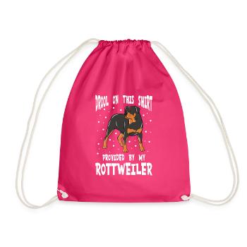 Bave sur cette chemise fournie par mon rottweiler - Sac de sport léger - fuchsia - Devant