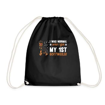 J’étais normal jusqu’à ce que j’obtienne mon 1er Rottweiler - Sac de sport léger - noir - Devant