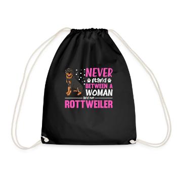 Ne vous tenez jamais entre une femme et son rottweiler - Sac de sport léger - noir - Devant