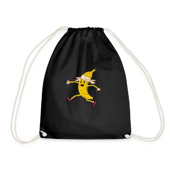 Sweet Kawaii Banana - Jogging, Sprinting, Marathon - Drawstring Bag - black - Front