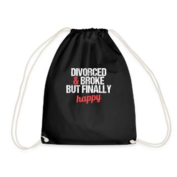 Divorcé et fauché mais finalement heureux divorce - Sac de sport léger - noir - Devant
