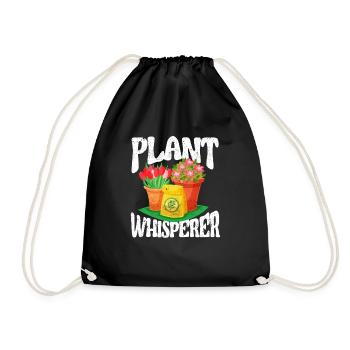 Plant Whisperer Plant Lovers Funny - Drawstring Bag - black - Front