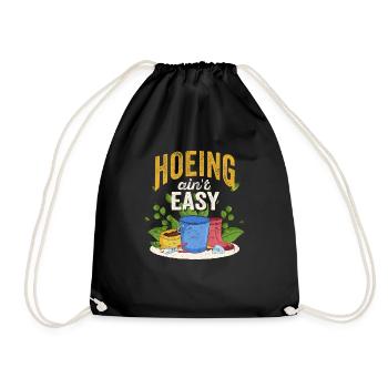 Hacking is not easy Funny Farner Plant Lover - Drawstring Bag - black - Front