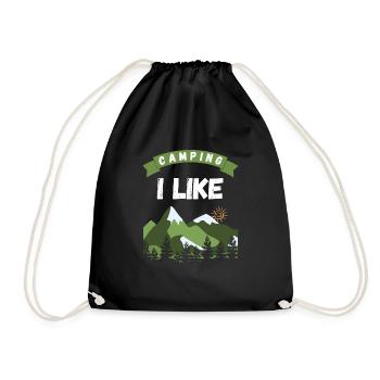 Camping que j’aime - Design - Sac de sport léger - noir - Devant