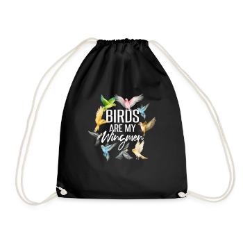 Vögel Lustige Vogelbeobachtung Humor - Turnbeutel - Schwarz - Vorne