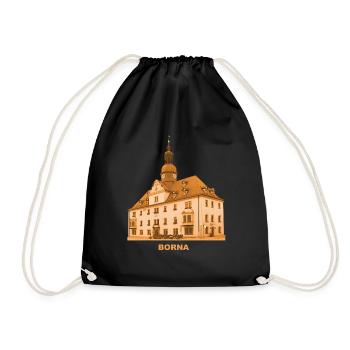 Borna Town Hall Leipzig Saxony - Drawstring Bag - black - Front