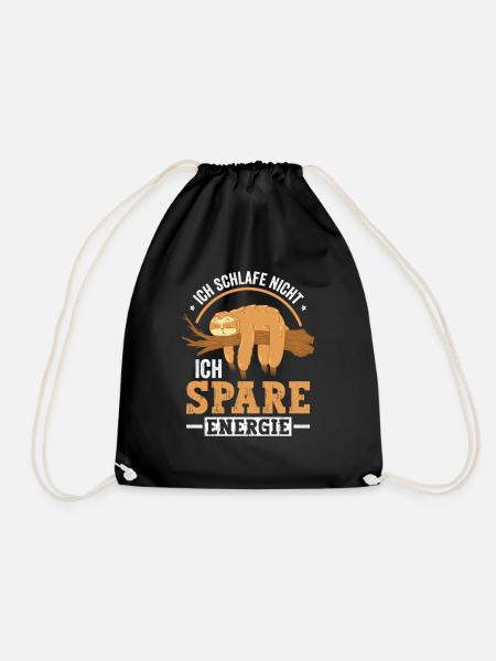 Ich spare Energie - Turnbeutel - Schwarz