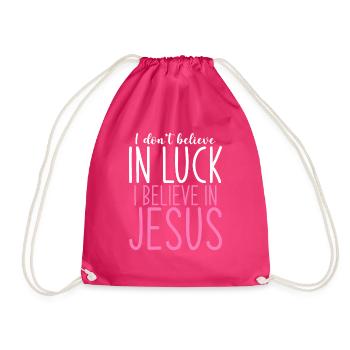 Je ne crois pas à la chance Je crois en Jésus - Sac de sport léger - fuchsia - Devant