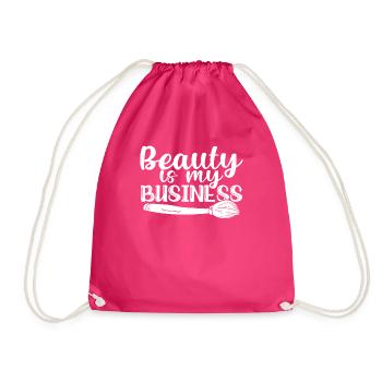 Beauty Is My Business - Drawstring Bag - fuchsia - Front