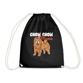 Chow Chow Hund - Turnbeutel - Schwarz - Vorne