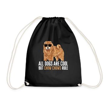Chow Chow Hund - Turnbeutel - Schwarz - Vorne