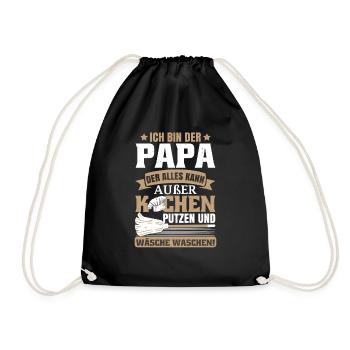 Ich bin der Papa der alles kann - Turnbeutel - Schwarz - Vorne