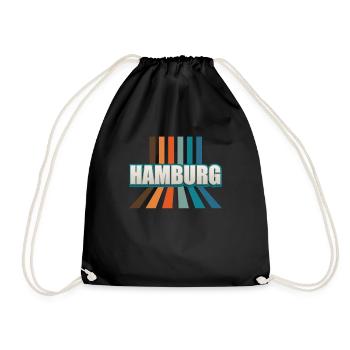 Hamburgerin Hamburger Hamburg - Turnbeutel - Schwarz - Vorne