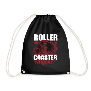 Roller Coaster Anyone Amusement Park Theme Park Va - Drawstring Bag - black - Front
