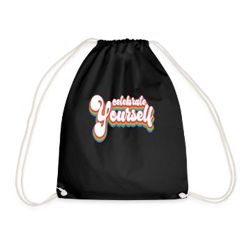 Celebrate Yourself - Pride Month LGBTQ - Drawstring Bag - black - Front