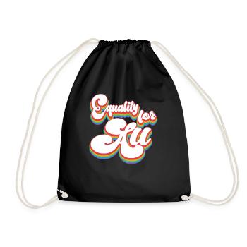 Equality for All - Pride Month LGBTQ - Drawstring Bag - black - Front