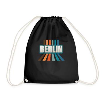 Berlin Berlinerin Berliner Stadt Berlin - Turnbeutel - Schwarz - Vorne