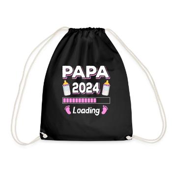 Papa Loading 2024 Père Fête des Pères - Sac de sport léger - noir - Devant