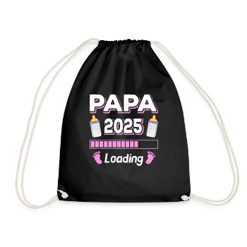 Papa Loading 2025 Père Fête des Pères - Sac de sport léger - noir - Devant