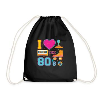 J’aime les années 80 - Sac de sport léger - noir - Devant