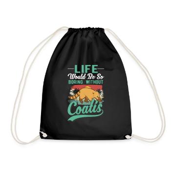 Coati Gift Proboscis Coati - Drawstring Bag - black - Front
