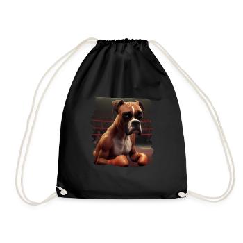 Boxer Hundebesitzer Hund Hunde Hunderasse Boxer - Turnbeutel - Schwarz - Vorne