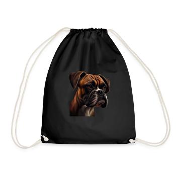 Boxer Hundebesitzer Hund Hunde Hunderasse Boxer - Turnbeutel - Schwarz - Vorne