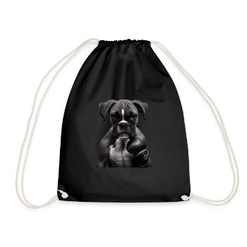 Boxer Hundebesitzer Hund Hunde Hunderasse Boxer - Turnbeutel - Schwarz - Vorne