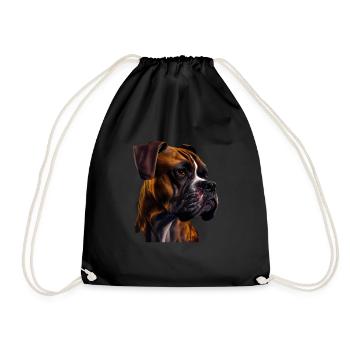 Boxer Hundebesitzer Hund Hunde Hunderasse Boxer - Turnbeutel - Schwarz - Vorne