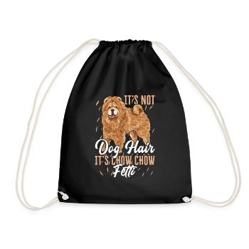 Chow Chow Hund - Turnbeutel - Schwarz - Vorne
