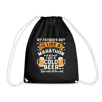 La fête de mon père est comme un marathon - Sac de sport léger - noir - Devant