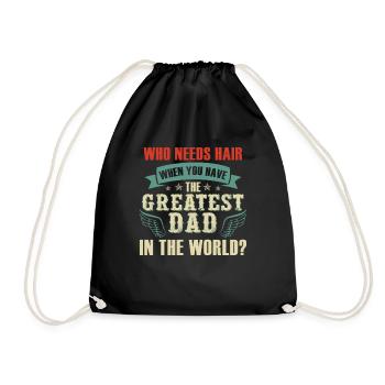 Drôle de papa Hair Papa Fête des pères - Sac de sport léger - noir - Devant