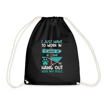 Je veux juste travailler dans mon jardin - Sac de sport léger - noir - Devant