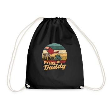 Yes All Over My Face Daddy Lustige Pflanze Dad - Sac de sport léger - noir - Devant