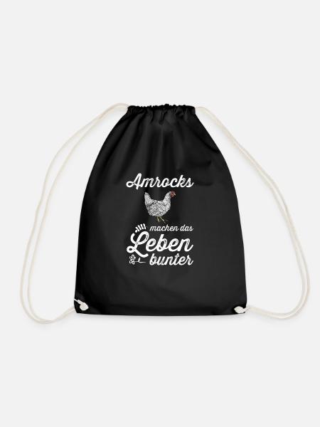 Amrock Huhn I Chicken Geflügel Motiv für - Turnbeutel - Schwarz