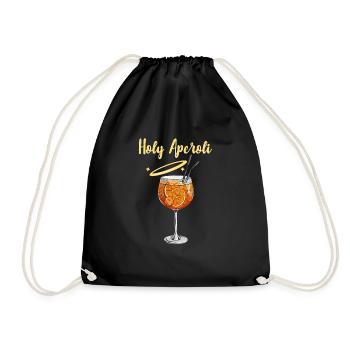 Holy Cocktail Drink Funny Alcohol - Drawstring Bag - black - Front