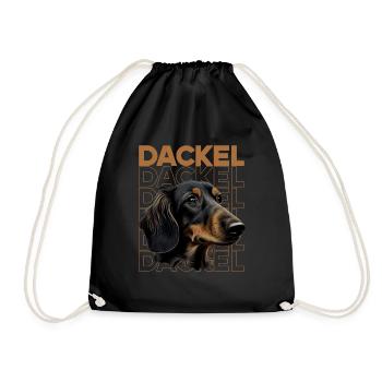 Rauhaardackel Dachshund Hund Hunde Welpe Dackel - Turnbeutel - Schwarz - Vorne