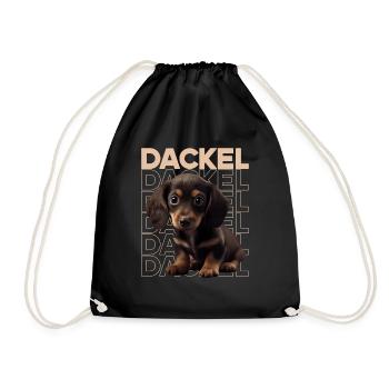 teckel à poil dur, teckel, chien, chiens, chiot, teckel - Sac de sport léger - noir - Devant