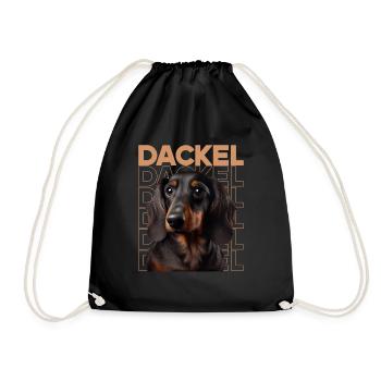 Rauhaardackel Dachshund Hund Hunde Welpe Dackel - Turnbeutel - Schwarz - Vorne