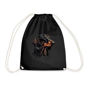 Rauhaardackel Dachshund Hund Hunde Welpe Dackel - Turnbeutel - Schwarz - Vorne