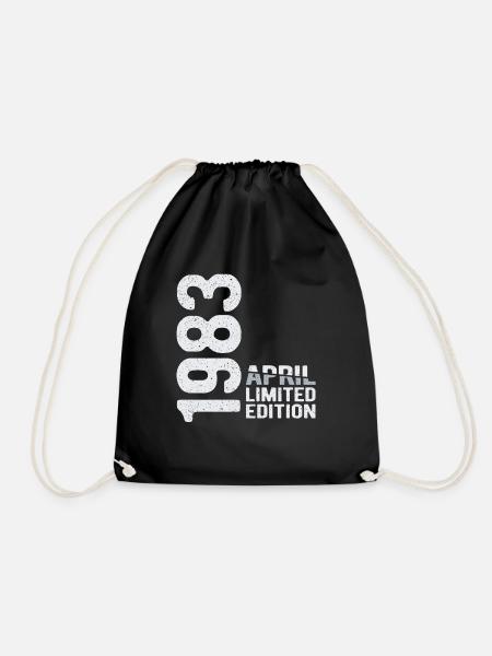 Avril 1983 édition limitée Année de naissance - Sac de sport léger - noir