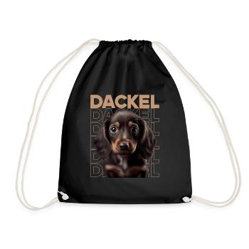 Rauhaardackel Dachshund Hund Hunde Welpe Dackel - Turnbeutel - Schwarz - Vorne