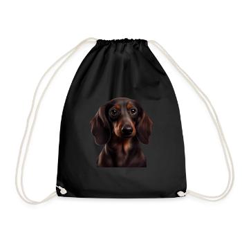 Rauhaardackel Dachshund Hund Hunde Welpe Dackel - Turnbeutel - Schwarz - Vorne