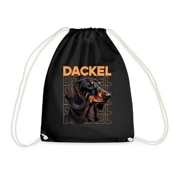 Rauhaardackel Dachshund Hund Hunde Welpe Dackel - Turnbeutel - Schwarz - Vorne