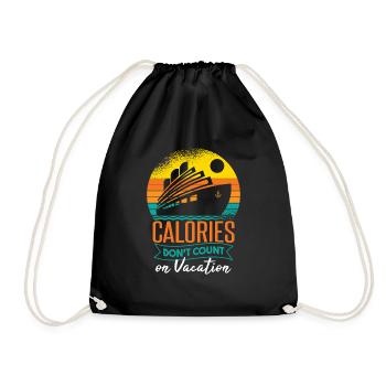 Les calories des navires de croisière ne comptent pas sur les vacances - Sac de sport léger - noir - Devant